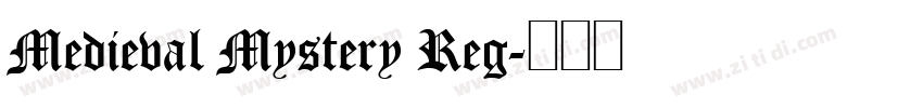 Medieval Mystery Reg字体转换